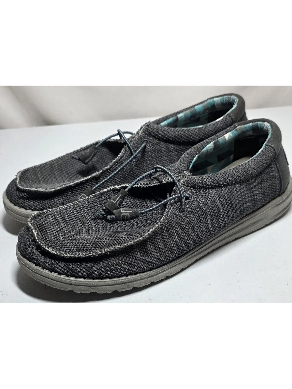 Hey Dude Wally Sox Shoe for Men - Charcoal, Size US 11